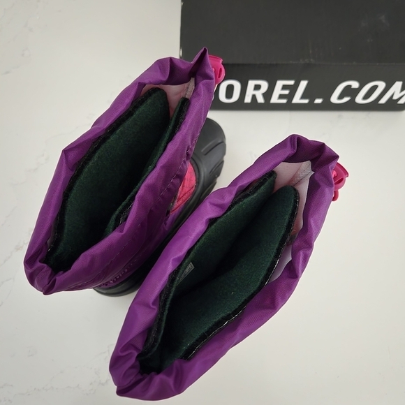 Sorel Disney Frozen Anna Flurry Snow Boots Waterproof Insulated Purple Pink Kids - Picture 6 of 9